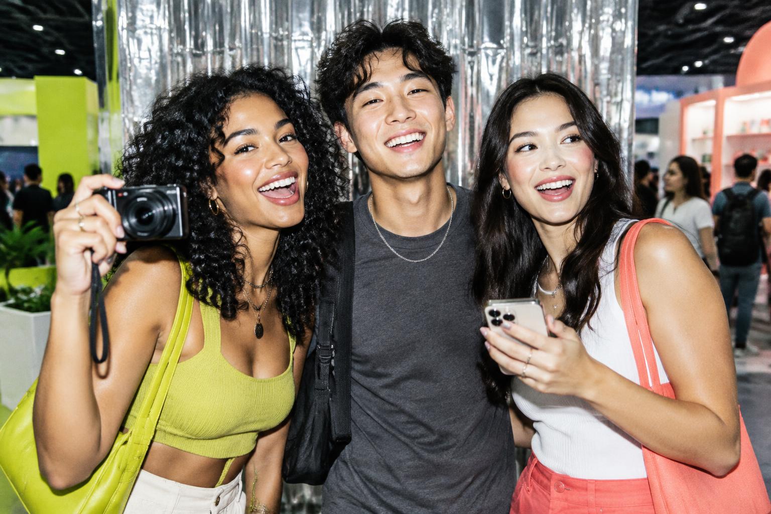 Creators connecting at a social commerce convention